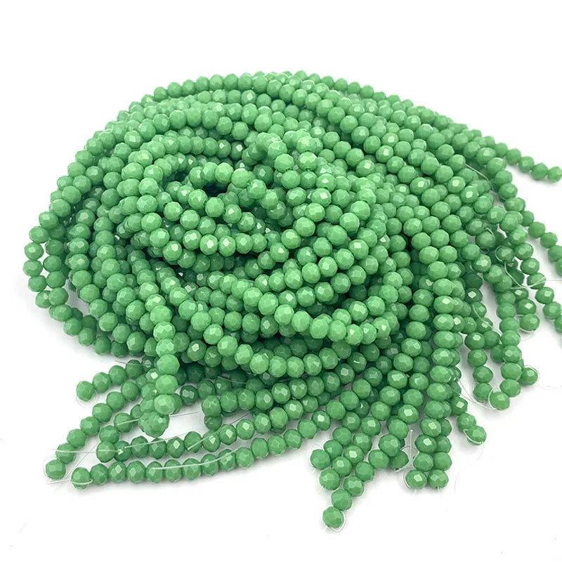 Crystal Beads for Jewelry Making - Rondelle Faceted Glass Spacer Beads