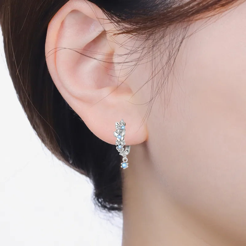 Sterling Silver Butterfly Drop Earrings – Elegant Jewelry for Parties & Gifts