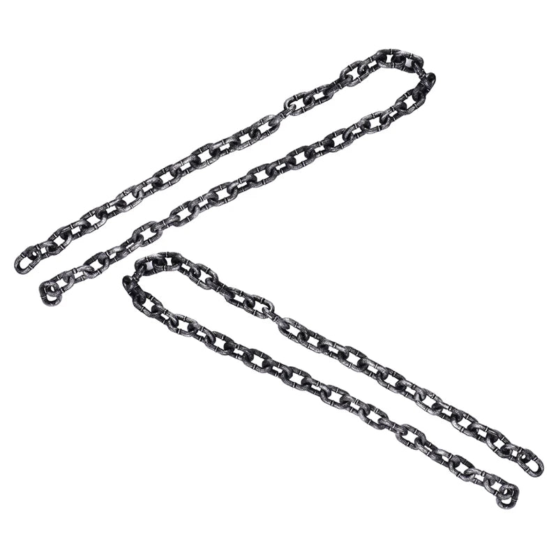 Halloween Plastic Chain Prop - 2 Pack 100CM Spooky Costume Accessory