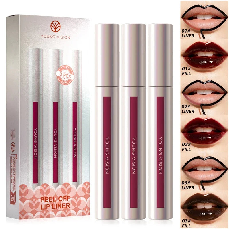 3-Piece Waterproof Lip Gloss Set - Long Lasting Lipstick for Any Occasion