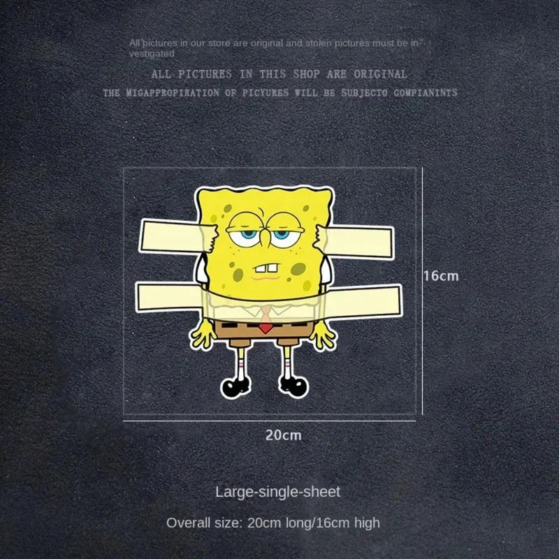 Waterproof Car & Vehicle Stickers Decals Set - SpongeBob Theme, Multiple Colors