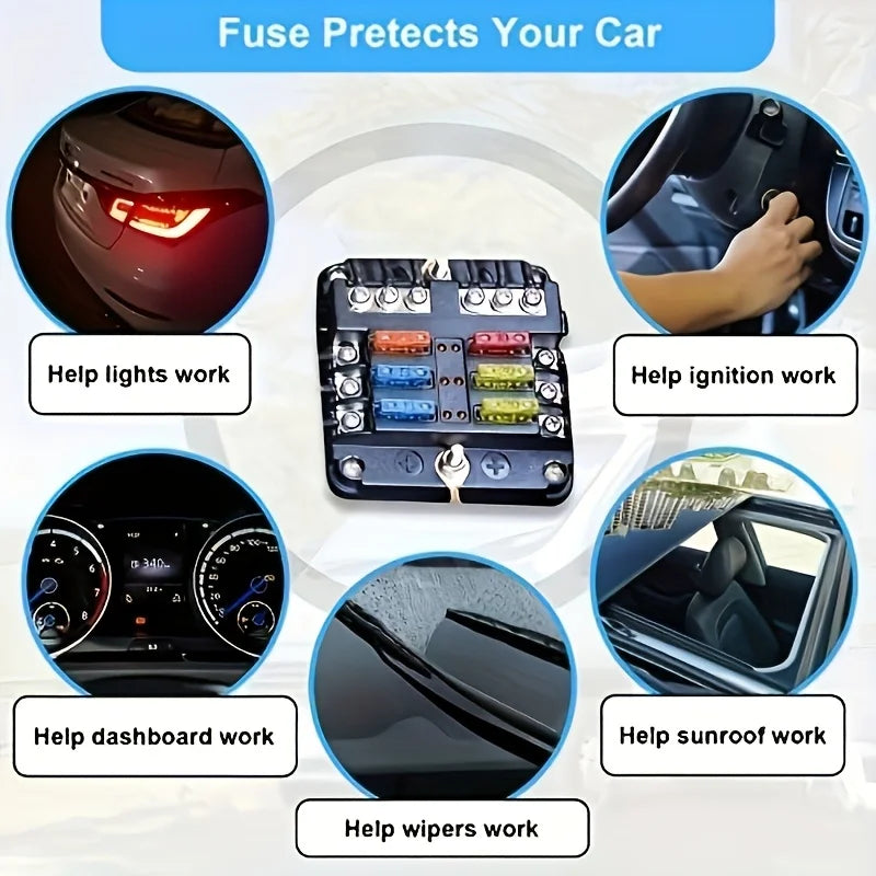 300Pcs Car Fuse Assortment Kit - Mini, Standard & Micro Fuses with Extractor Tool