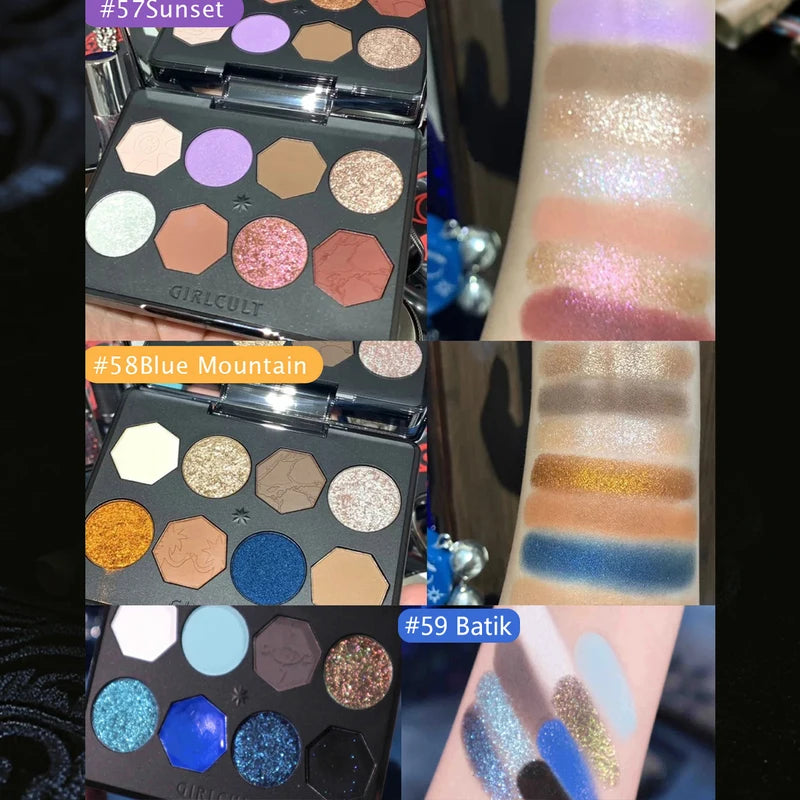 Girls Eyeshadow Palette - 8-Color Silky Matte & Shimmer Makeup Set