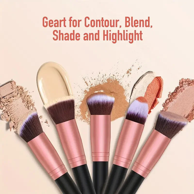 Professional Makeup Brush Set - Soft Fluffy Eye Shadow, Foundation, Blush & Concealer Tools