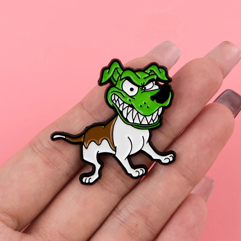 Cute Cartoon Dog Enamel Pins for Pet Lovers Backpack Accessories Funny Brooches