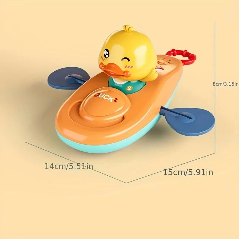 Kids Kayak Toy Yellow Duck Pool & Bath Floating Toy Set