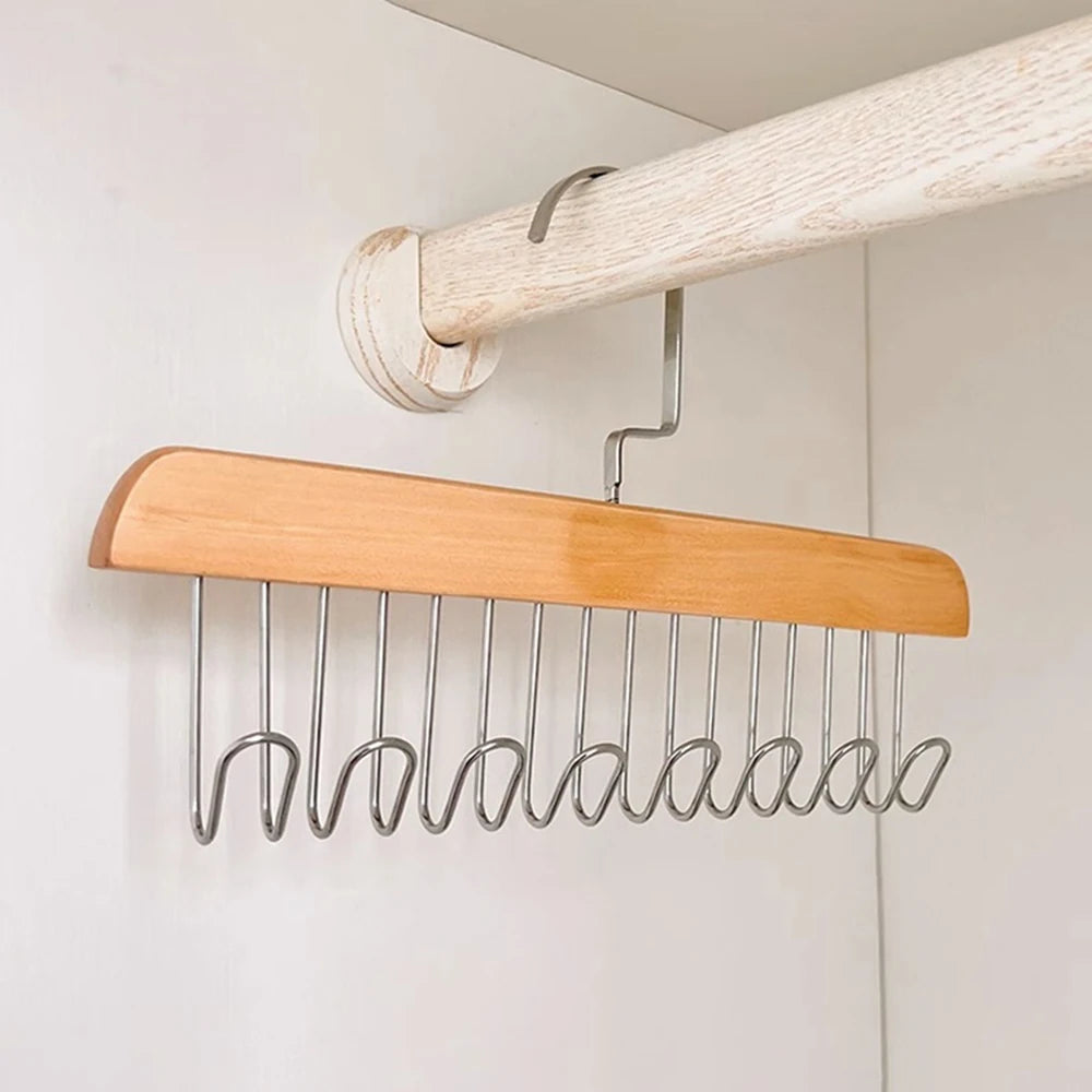 Multi-Functional Hook Hanger for Belts Ties Scarves & Accessories - Space Saving Wardrobe Organizer