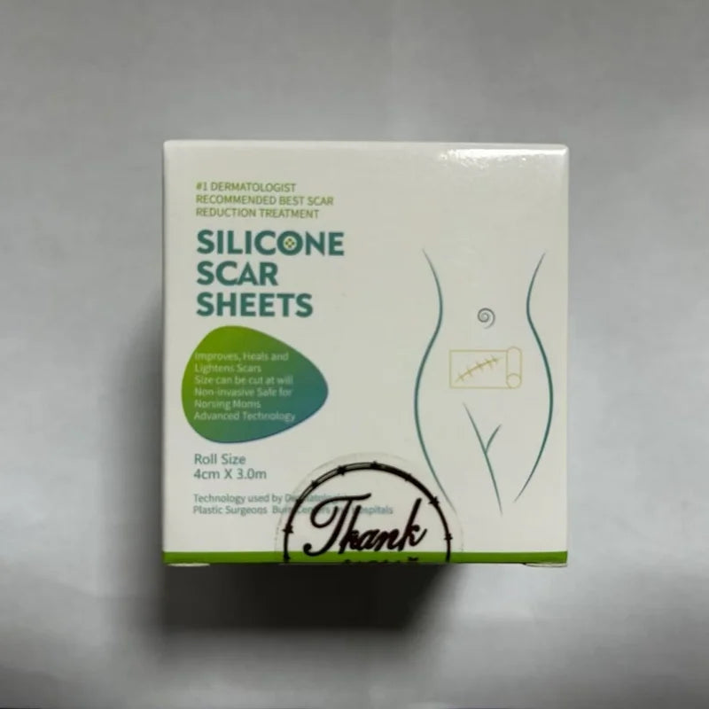 Silicone Scar Sheets Self-Adhesive Reusable Skin Care Tape - 4cm x 3m