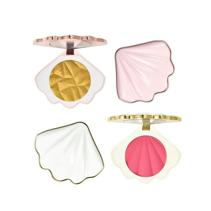 Shell Shape Blush & Bronzer Makeup Powder Set - Multiple Colors
