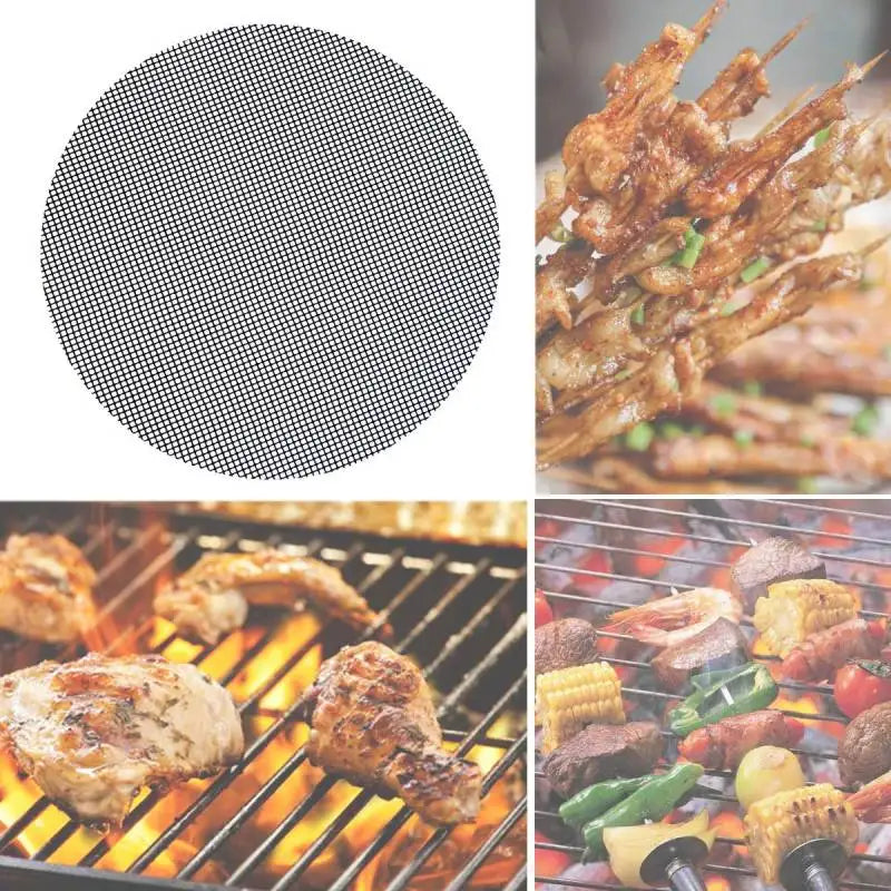 Barbecue Grill Mesh Mats Food Grade High Temperature Resistant Cuttable Liners