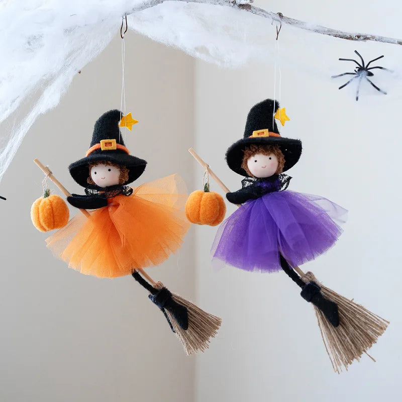 Halloween Doll Girl Angel Pumpkin Pendant Decoration Scene Costume