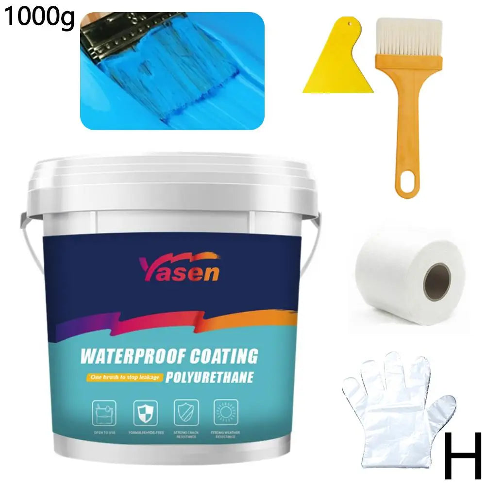 Water-Based Polyurethane Waterproof Coating for Exterior Walls & Roofs - Leak Repair, Eco-Friendly, 300g-1000g