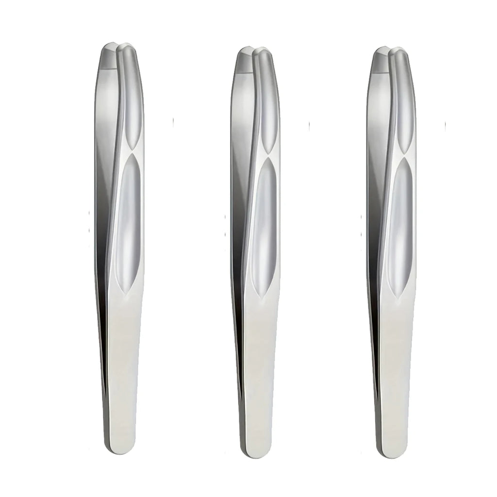 Stainless Steel Eyebrow Clips for Precise Beard and Mustache Trimming with Rounded Tips