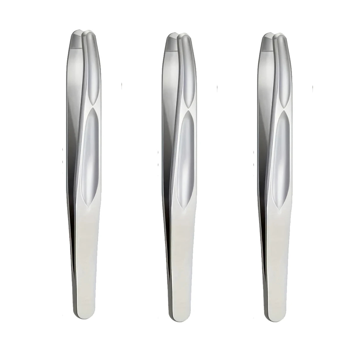 Stainless Steel Eyebrow Clips for Precise Beard and Mustache Trimming with Rounded Tips