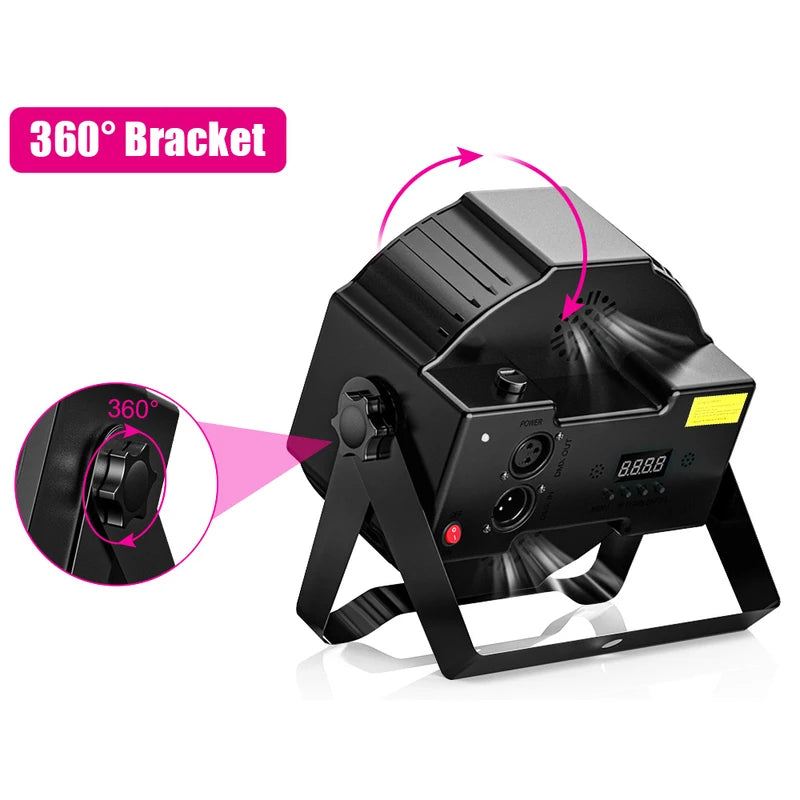 Rechargeable Battery Powered RGB LED Stage Lights with DMX512 for DJ Disco Party