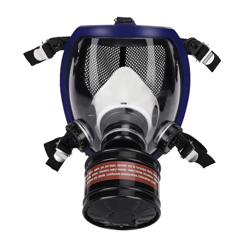 Full Face Respirator Gas Mask with Activated Carbon Filter Canister for Fumes and Chemical Protection