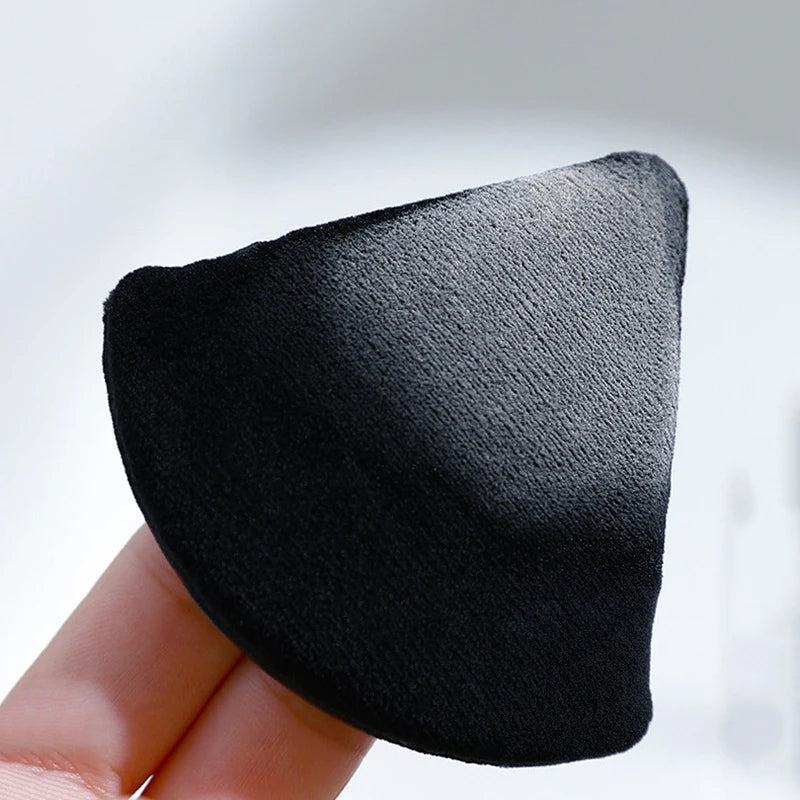 8-Piece Triangle Velvet Makeup Sponges Set for Face & Eye Contouring Wet Dry Use
