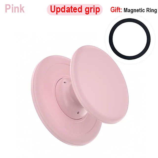 Universal Magnetic Phone Grip Holder with Silicone Finger Stand for iPhone & Smartphones