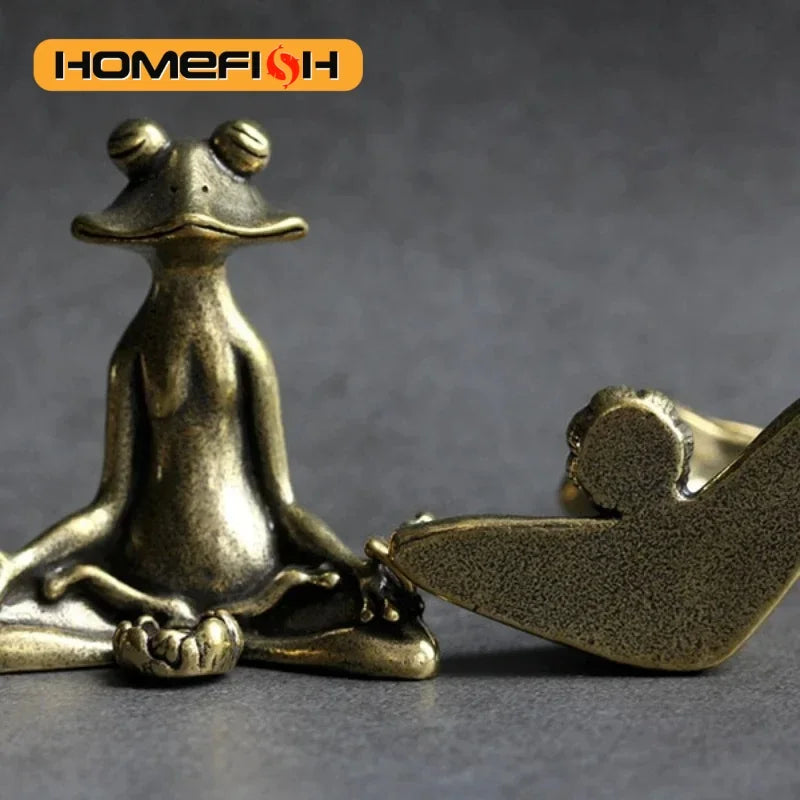 Solid Copper Incense Holder Frog Tea Pet Zen Frog Ornament