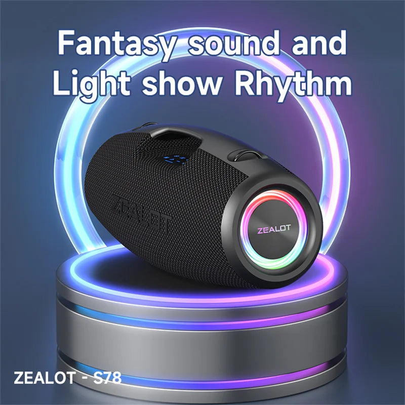 120W Bluetooth Portable Speaker with Deep Bass, Waterproof, 50H Playtime