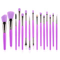15pc Makeup Brush Set with Face Eye Lip Foundation Blush Eyelash Tools - Color Variations