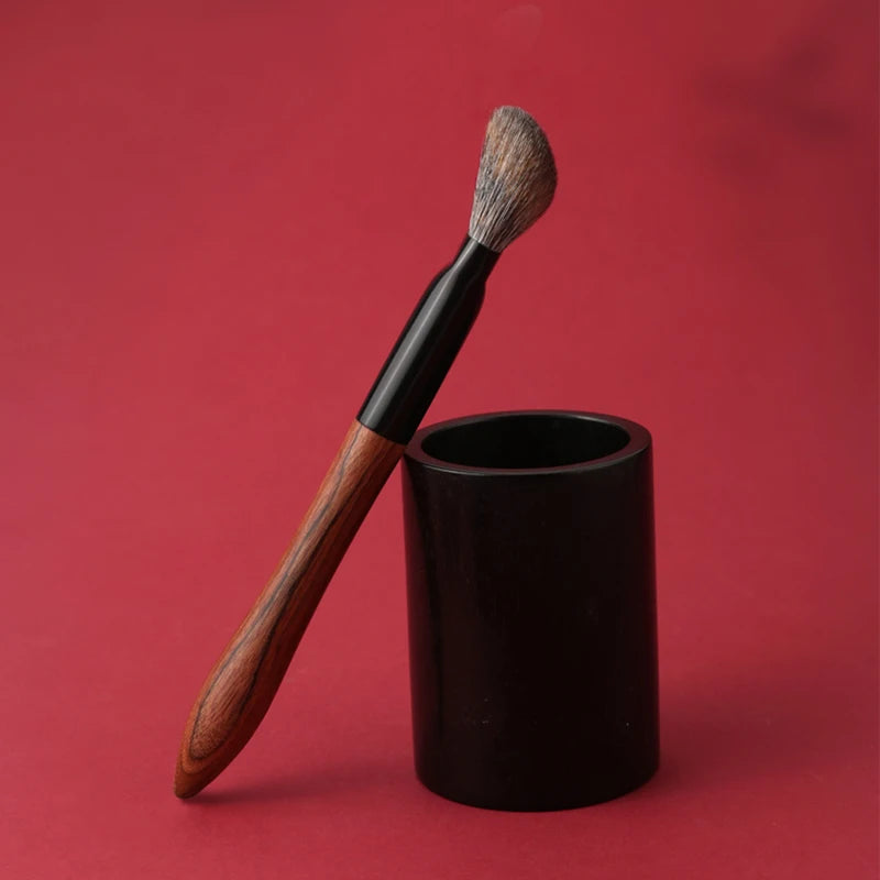 Professional Makeup Brush 219 Soft Goat & Squirrel Hair Blush Contour Brush Rosewood Handle