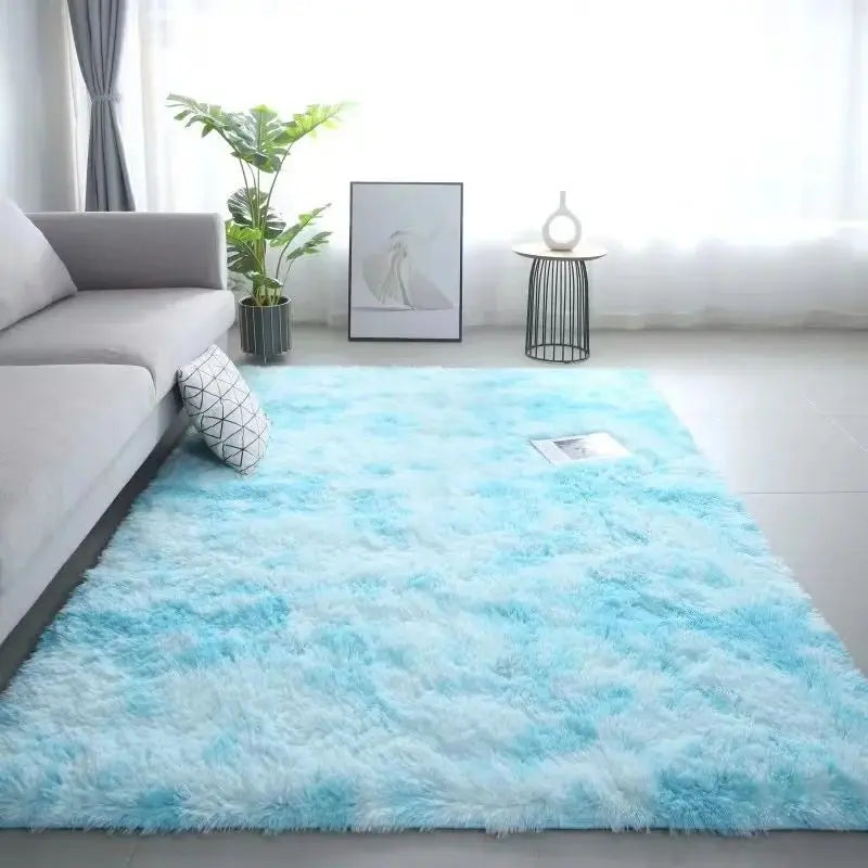 Silk Wool Non-Slip Indoor Rug - Washable Carpet Mat for Living Room & Bedroom