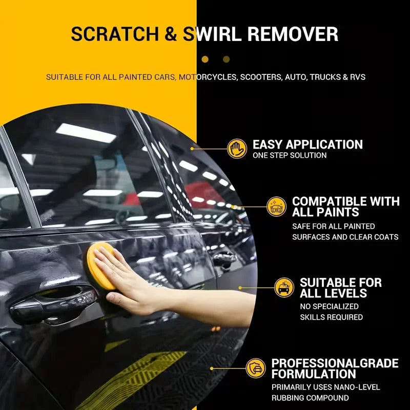 Car Scratch Repair Wax 100ml for Light Scratches & Oxidation - Polish & Restore Paint Shine