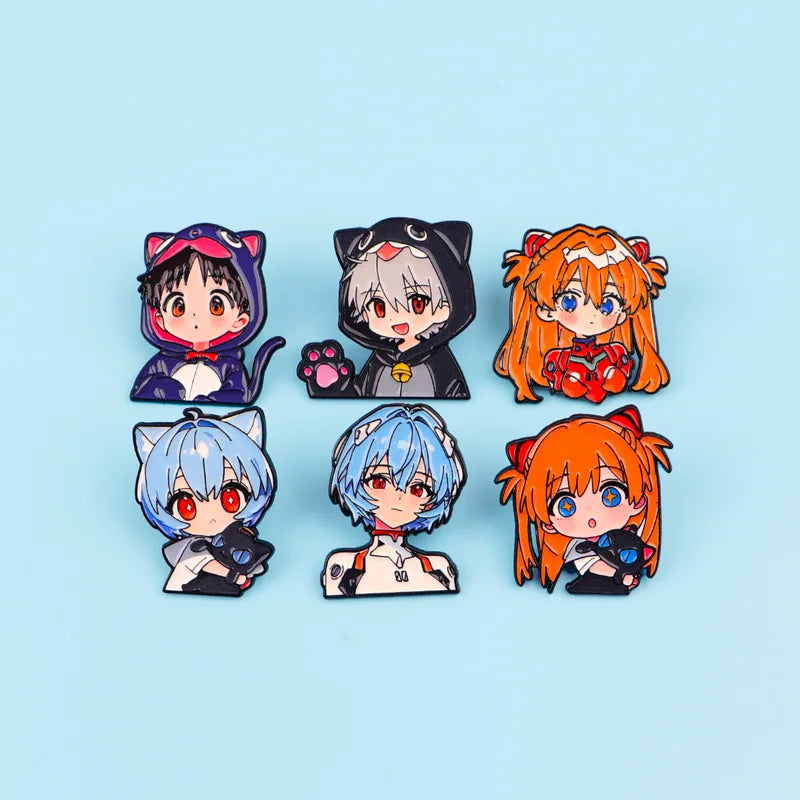 Cute Cartoon Boys Girls Enamel Pins Brooches for Backpack Clothing Accessories