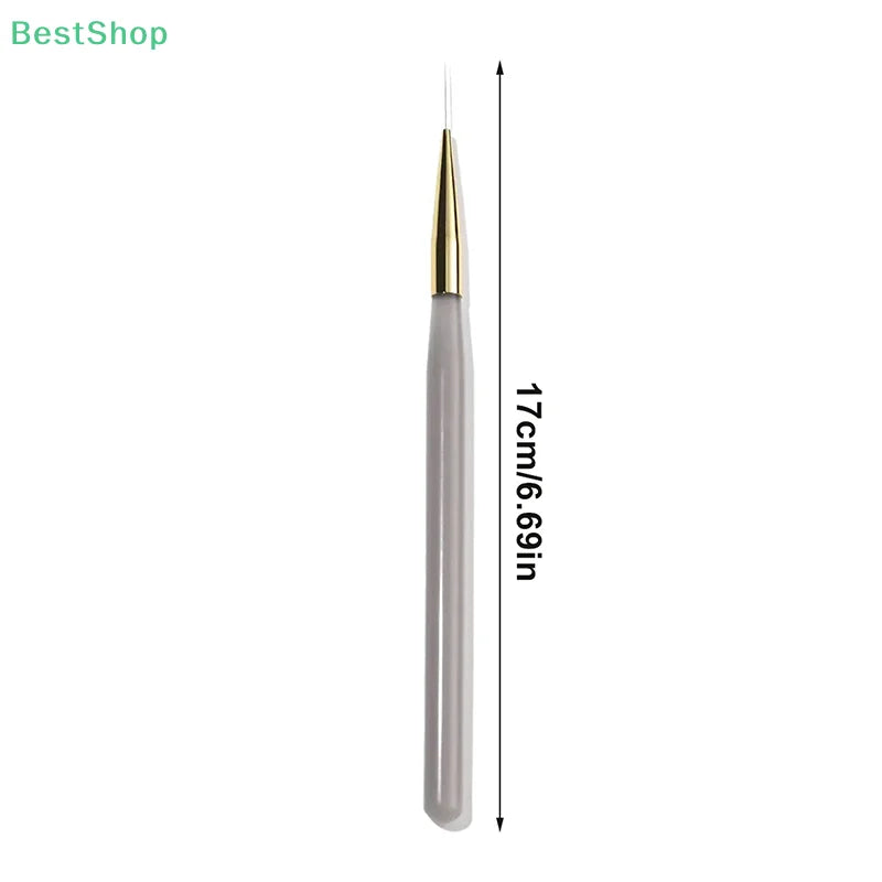 5-Pack Nail Art Brushes Set for Acrylic Flower & Line Drawing