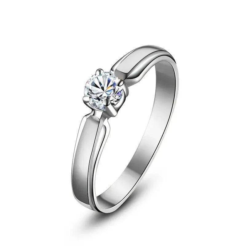 Elegant Cubic Zirconia Engagement Wedding Ring for Women - Multiple Sizes