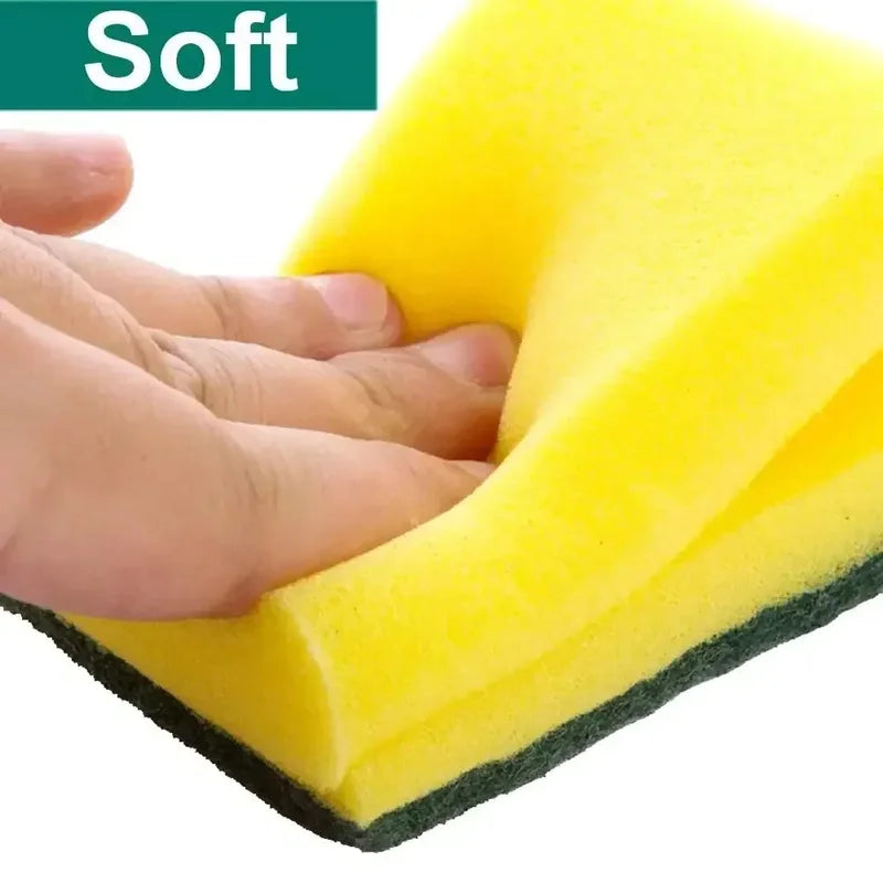 Kitchen Dishwashing Sponge Set - Soft Absorbent Scouring Pads for Household Cleaning