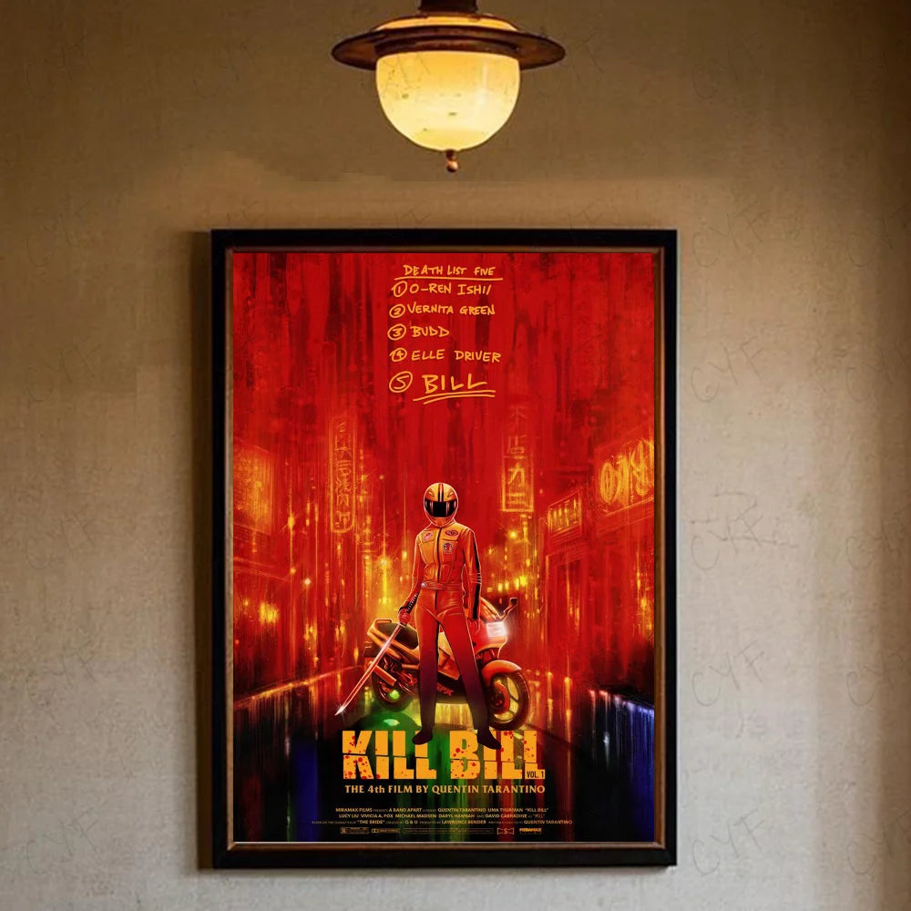 Movie Kill Bill Wall Art Poster for Home Office Bedroom Living Room Decor