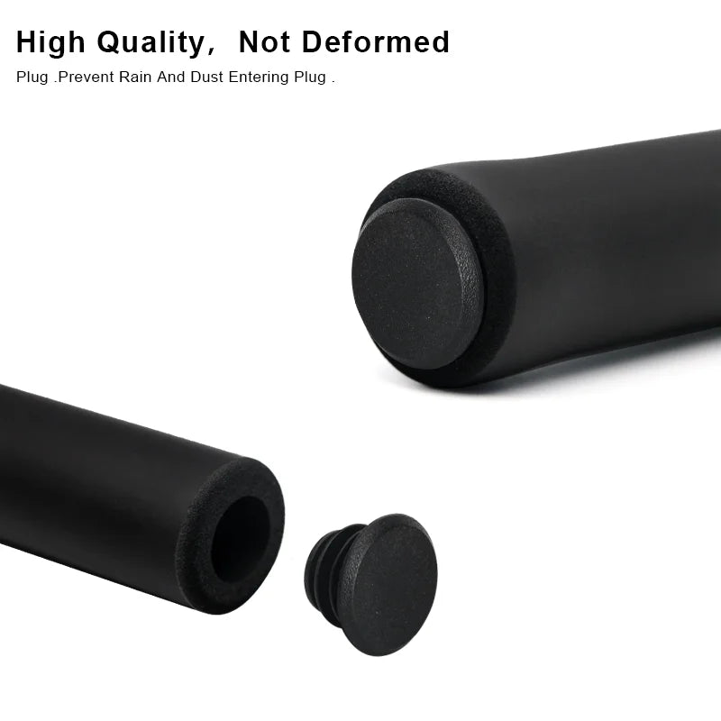 Silicone Handlebar Grips for Mountain Bike & Cycling - Anti Skid Shock Absorbing