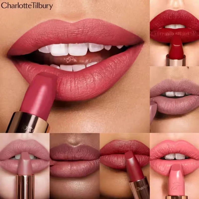 Waterproof Matte Lipstick with Glitter Finish - Durable Lip Makeup Wand