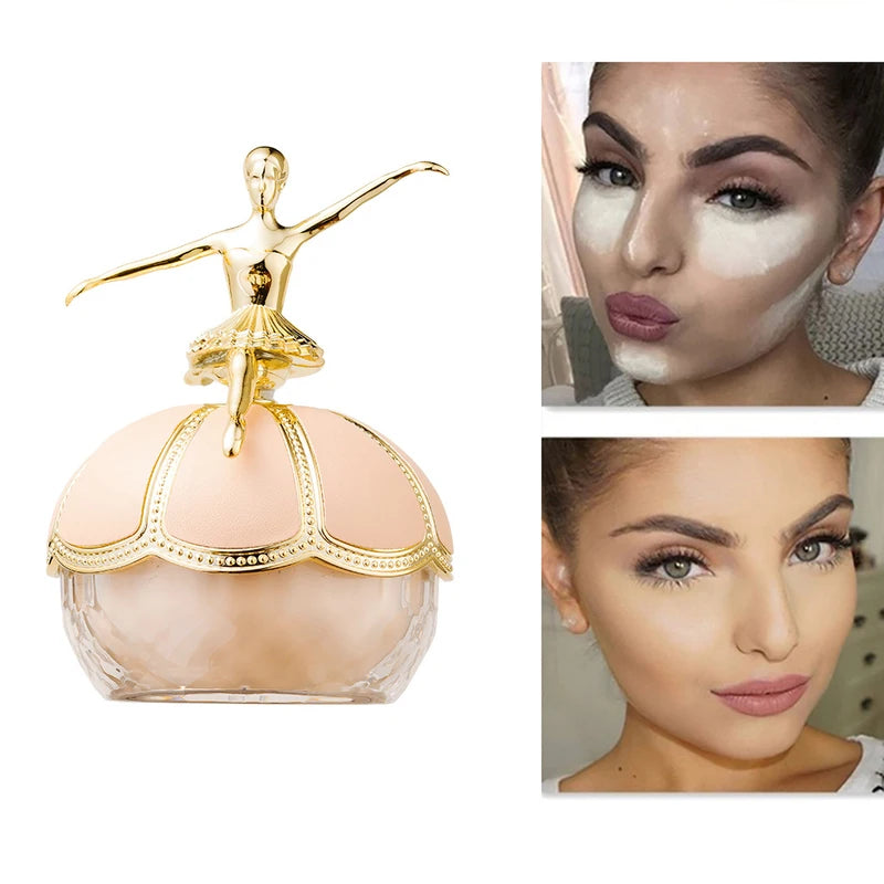 Loose Setting Powder Foundation - Mineral Waterproof Oil-Control Makeup - Vegan & Cruelty-Free