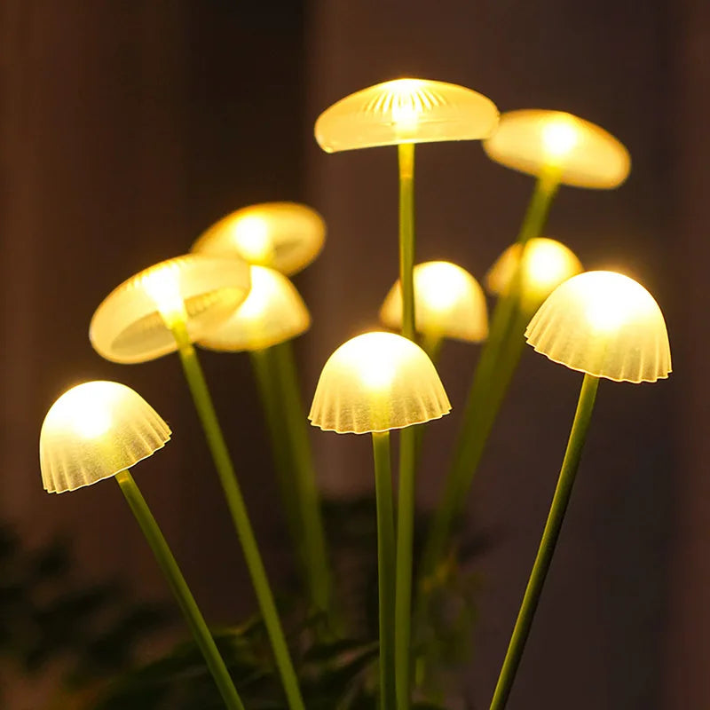 Solar Garden Pathway Lights Waterproof Outdoor Mushroom LED Decor Set