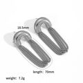 Waterproof Stainless Steel Tassel Chain Earrings for Women - Daily Jewelry