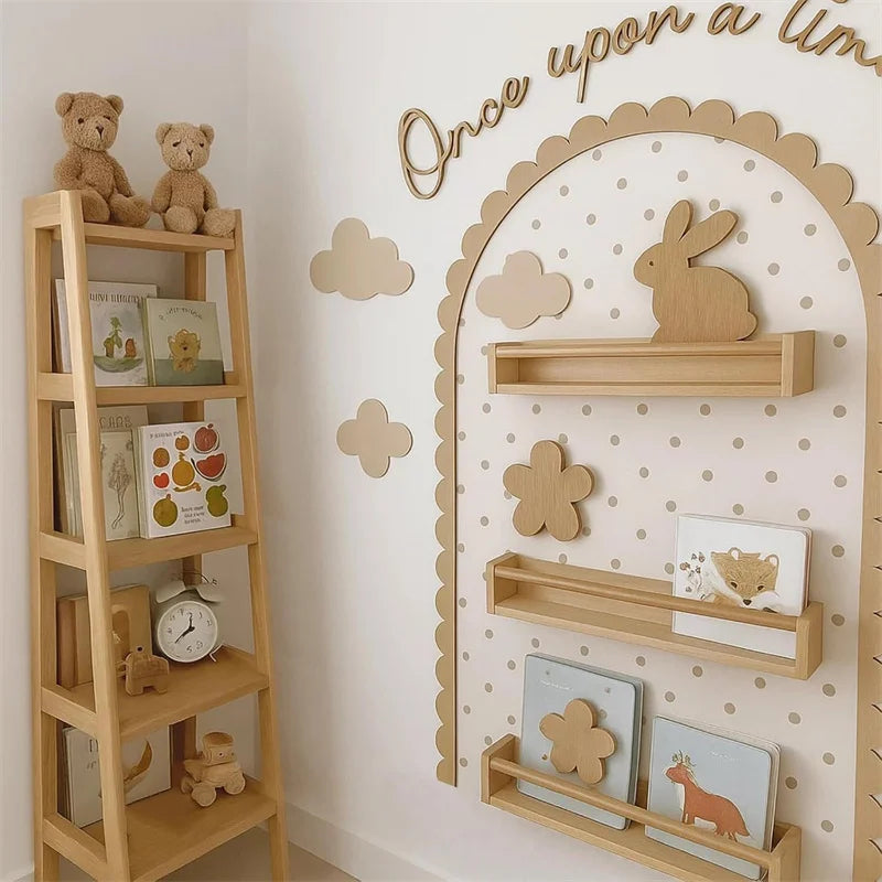 Wood Wall Arch Decor DIY Unfinished Rustic Frame for Nursery Kids Room