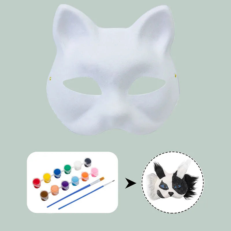 DIY Kids Pulp Mask Kit - Handmade Half Face Mask for Cosplay & Party