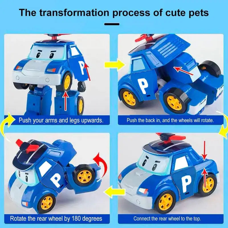 Transforming Robot Action Figure Kids Toy - Multiple Colors & Styles