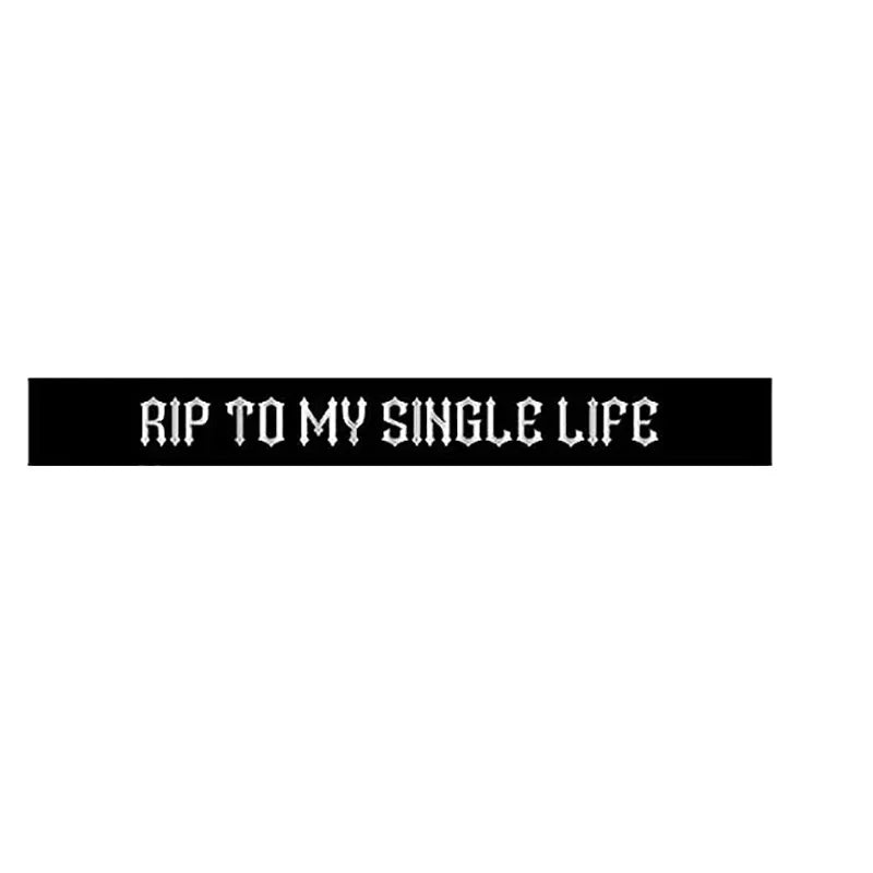 RIP to My Single Life Sash Halloween Gothic Bachelorette Party Bridal Shower Decoration