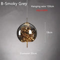 Modern LED Pendant Light Glass Ceiling Fixture for Bedroom & Living Room