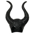 Black Witch Queen Horns Costume Hat Mask for Halloween Cosplay Party Accessories