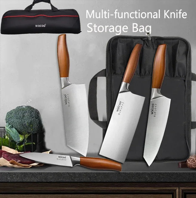 Japanese Chef's Knife - Stainless Steel Utility Kitchen Knife for Meat Fish & Vegetables