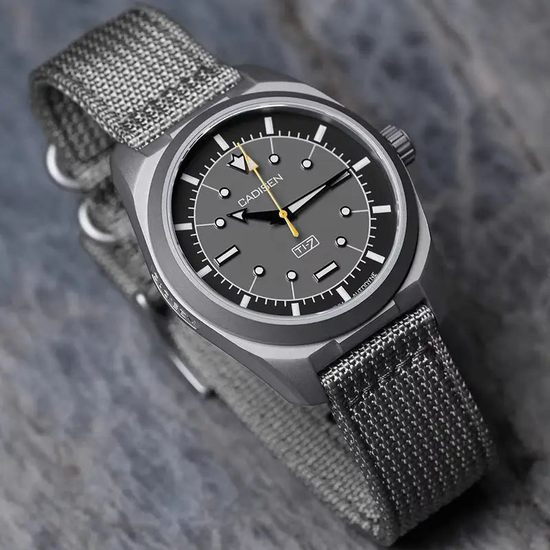 Titanium Automatic Mechanical Watch with Enamel Dial and Sapphire Crystal - MIYOTA 8215 Movement