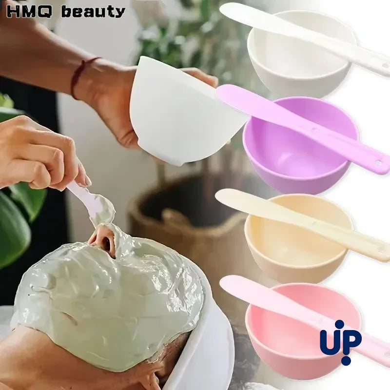 Silicone Face Mask Mixing Bowl Set with Applicator Brush & Spatula - Beauty Tools Kit