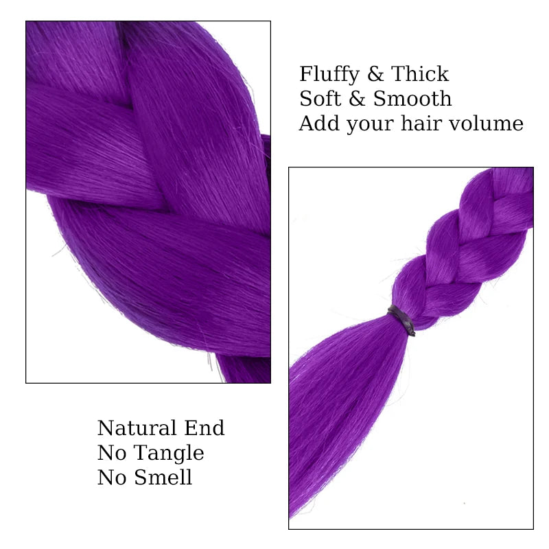 Synthetic 26-Inch Long Braided Ponytail Hair Extension with Clips for Girls Kids Halloween Christmas