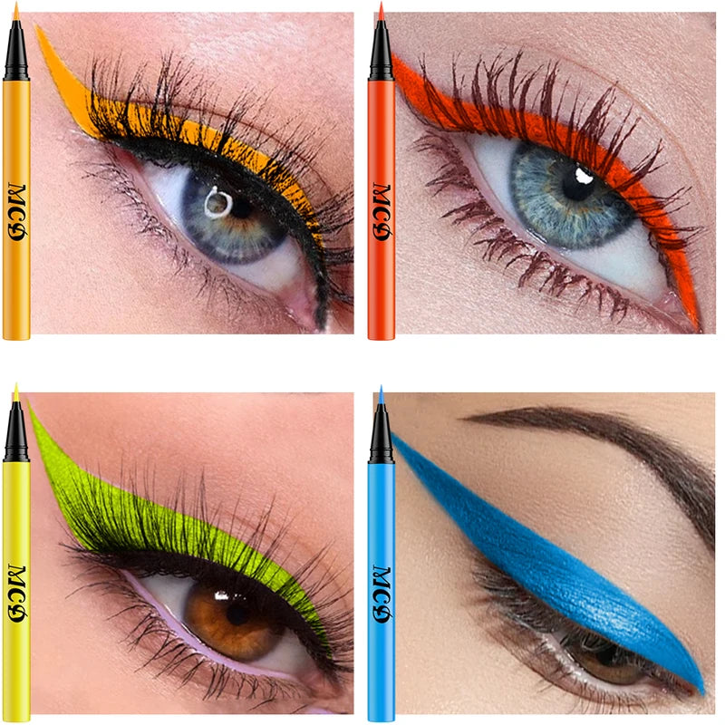 Neon Colored Waterproof Liquid Eyeliner Pen - UV Blacklight Face & Body Makeup