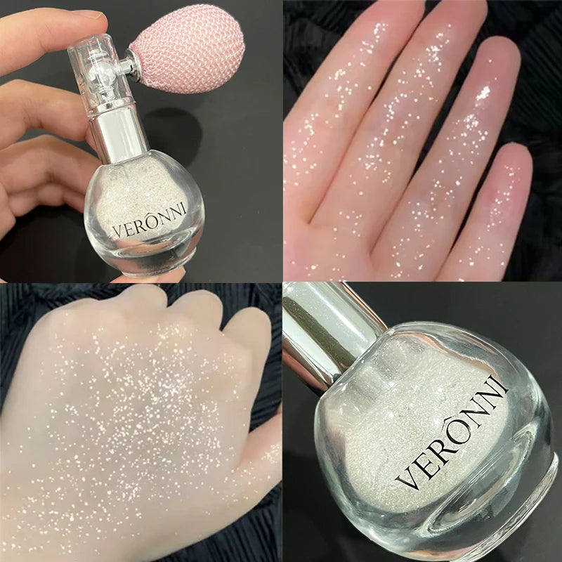 Waterproof Glitter Body Bronzer Spray High-Gloss Highlight Powder Face & Body Makeup